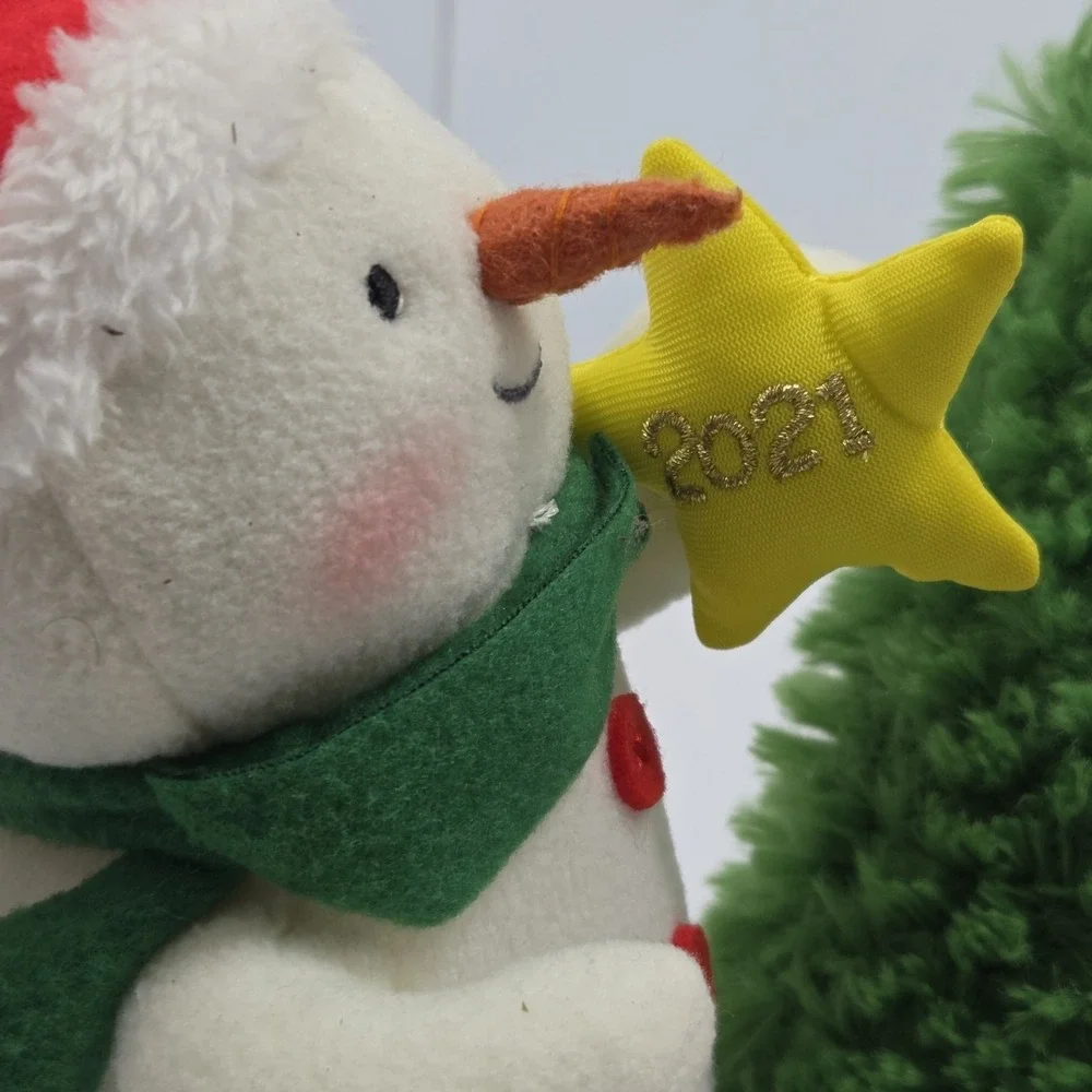 Hallmark 2021 Tangled Up in Christmas Singing Animated Snowmen Plush Lights Wrks